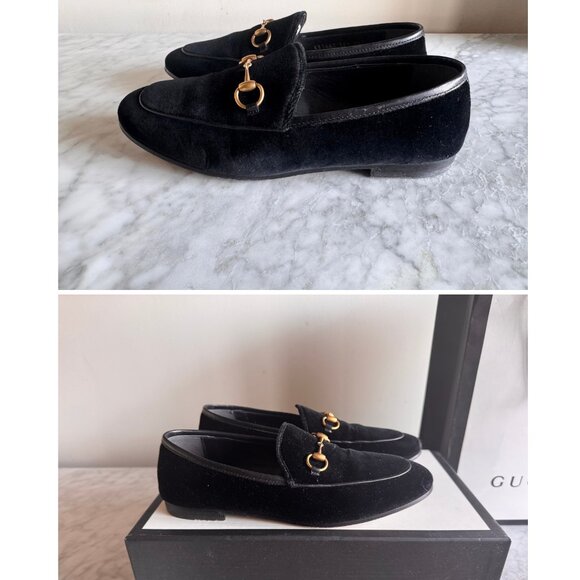 WOMENS 36 1/2 - GUCCI HORESEBIT VELVET LOAFER - Worn Once - Picture 2 of 14